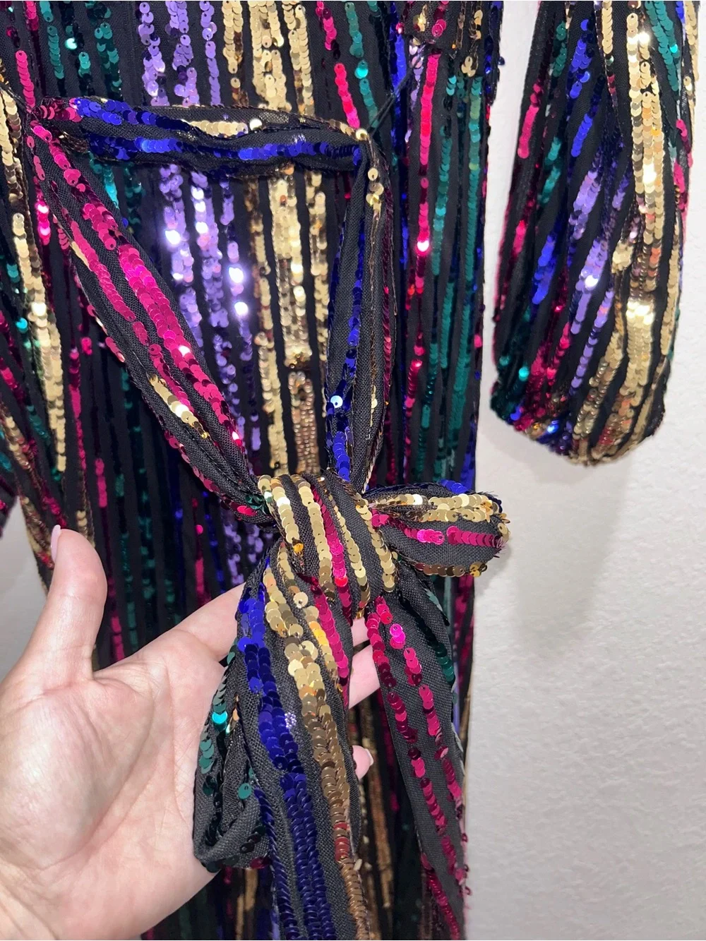 Eloquii Sequin Striped V-Neck Jumpsuit - Multi NWT size 16